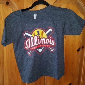 Illinois Fighting Illini Softball Youth Size Small T-Shirt New W/ Tags